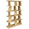 SWEEEK Etagère. bibliothèque exotique décor bois chêne 5 niveaux. sépa...