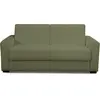 HOMIFAB Canapé convertible 3 places en tissu bouclette vert kaki - ouverture express - Andrea