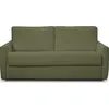 HOMIFAB Canapé convertible 3 places en tissu bouclette vert kaki - ouverture express - Bianca