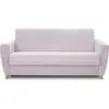 HOMIFAB Canapé convertible 3 places en velours rose pâle - ouverture express - Leandro
