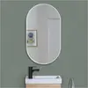 MOB-IN Miroir ovale chêne 40 x 70 cm PEPPER