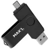 Clé USB Max'l USB 3.0 Dual OTG 32 Go Noir