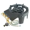 Intec Rechaud gaz Traiteur Fonte véritable 9.8 kw 4 pieds 3 robinets + Tuyau gaz et détendeur
