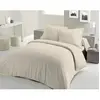 PARURE DE COUETTE LOVELY HOME - 220x240 cm - 100% COTON - BEIGE CREME