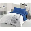 HOME LINGE PASSION Parure de couette microfibre AMBROISIE - 1 housse de couette 220 x 240 cm + 2 taies d'oreiller 63 x 63 cm - Bleu