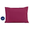 Lot de 2 taies d'oreiller - LOVELY HOME - LH71603 - 50 x 70 cm - Fuchsia
