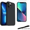 Coque de protection Noir + Verre trempé pour iPhone 13 Pro max avec St...