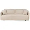 CELSY - Canapé 3 places convertible avec coffre en tissu beige