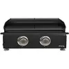 H.KOENIG PLX1022 - Plancha 2 brûleurs U noire fonte émaillée