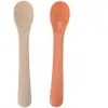 Lot de 2 cuillères en silicone Terre de sienne-Sable