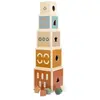 Trois Kilos Sept Cubes empilables en bois