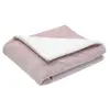 Trois Kilos Sept Couverture en sherpa Wooly vieux rose (75 x 100 cm)