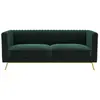 Canapé 2 places en velours vert foncé - Gatsby - Rendez-Vous Déco