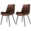 Chaise Austin marron - RENDEZ VOUS DECO - Lot de 2 - Pliant - Vintage ...