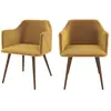 RENDEZ VOUS DECO Chaise Daisy en velours jaune (lot de 2)