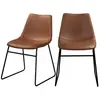 Chaise - RENDEZ VOUS DECO - Gaspard - Simili - Marron - Vintage - Lot ...