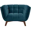 Fauteuil en velours bleu foncé - Mona - Rendez-Vous Déco