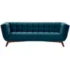 Canapé 3 places - RENDEZ VOUS DECO - Mona - Velours bleu foncé - Confort moelleux - Design contemporain