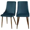 RENDEZ VOUS DECO Chaise Vinni en velours bleu (lot de 2)