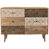 Commode en bois 6 tiroirs à motifs - Tali - Rendez-Vous Déco