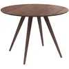 Table ronde 4 personnes en bois foncé finition noyer D105 cm - Liwa - Rendez-Vous Déco