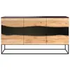 RENDEZ VOUS DECO Buffet Alabama en bois et métal noir