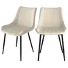 Chaise - RENDEZ VOUS DECO - Killi beige - Lot de 2 - Tissu et pieds