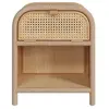 Table de chevet en bois massif, 1 porte et 1 niche - Alata - Rendez-Vo...