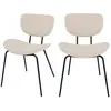Chaise - RENDEZ VOUS DECO - Verner - Tissu beige - Lot de 2 - Salle à manger - Design contemporain