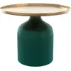 RENDEZ VOUS DECO Table d'appoint Lyne verte et doré 49 cm
