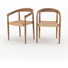 Chaise en bois de teck - RENDEZ VOUS DECO - Lot de 2 - 6 kg - Style contemporain - Avec accoudoirs