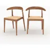 Chaises - Rendez-Vous Déco - Chaise en bois de teck et cannage en roti...