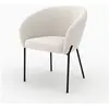 Chaises - Chaise en tissu blanc chiné -  Rendez-Vous Déco