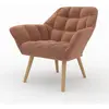 Fauteuil en tissu rouge ancien - Simba - Rendez-Vous Déco
