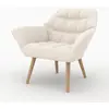 Fauteuil - RENDEZ VOUS DECO - Fauteuil en tissu bouclé blanc - 1 place - Style contemporain - Relaxation