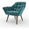 Fauteuils - Rendez-Vous Déco - Fauteuil en velours bleu canard