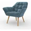 Fauteuil en tissu bleu - Simba - Rendez-Vous Déco