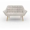 Canapé 2 places en tissu gris clair - Simba - Rendez-Vous Déco