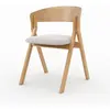 Chaise en bois d'hévéa et tissu beige -  Rendez-Vous Déco