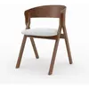 Chaise en bois d'hévéa et tissu gris clair - Héloïse - Rendez-Vous Déco