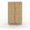 Armoire en bois massif de mindi et rotin - Delya - Rendez-Vous Déco