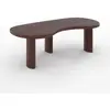 Table basse organique en bois massif de mindi foncé - Brandan - Rendez...