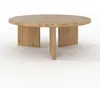 Table basse ronde en bois massif de mindi - Galia - Rendez-Vous Déco