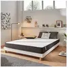 NATURALEX Matelas Titanium 160x200 cm - Mousse mémoire de forme HR, Blue Latex, Respirant, Hypoallergénique - Face été/hiver - 7 zones