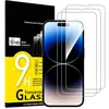 MYLS Lot de 3 Verre Trempé pour iPhone 14 Pro (61) Film Protection écr...
