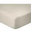 Drap Housse 140x190cm Bonnet 35cm 100% Coton 57fils Ivoire