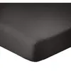 Drap Housse 180x200cm Bonnet 35cm 100% Coton 57fils Gris FoncÉ