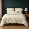 Parure Housse De Couette 3pcs 240x220cm 100% Coton 57fils Ivoire