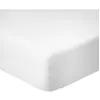 Drap Housse 90x190cm Bonnet 35cm 100% Coton 57fils Blanc
