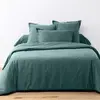 Parure Housse De Couette 3pcs 260x240cm 100% Coton 57fils Bleu Canard